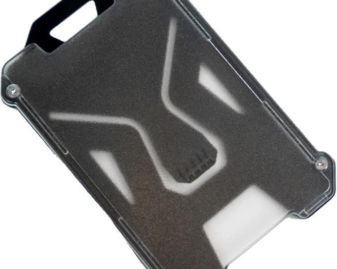 Heavy duty ID badge holder with clear rigid card protector