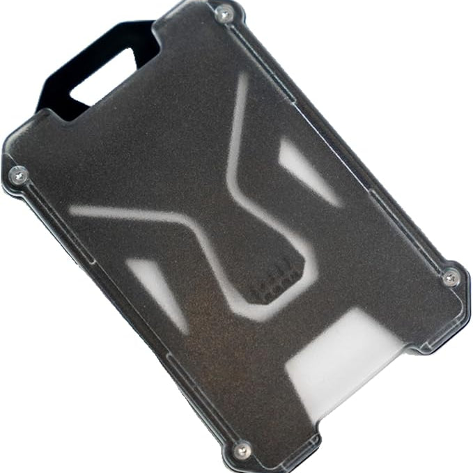 Heavy duty ID badge holder with clear rigid card protector