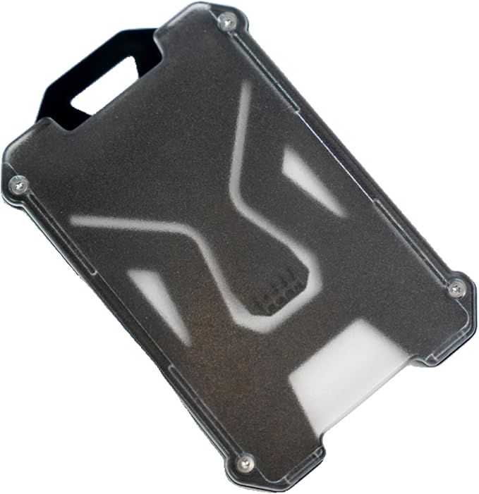 Heavy duty ID badge holder with clear rigid card protector