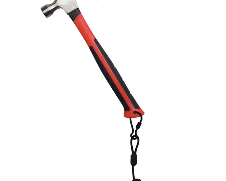 Koiled coiled Kevlar lanyard tethering warehouse tools